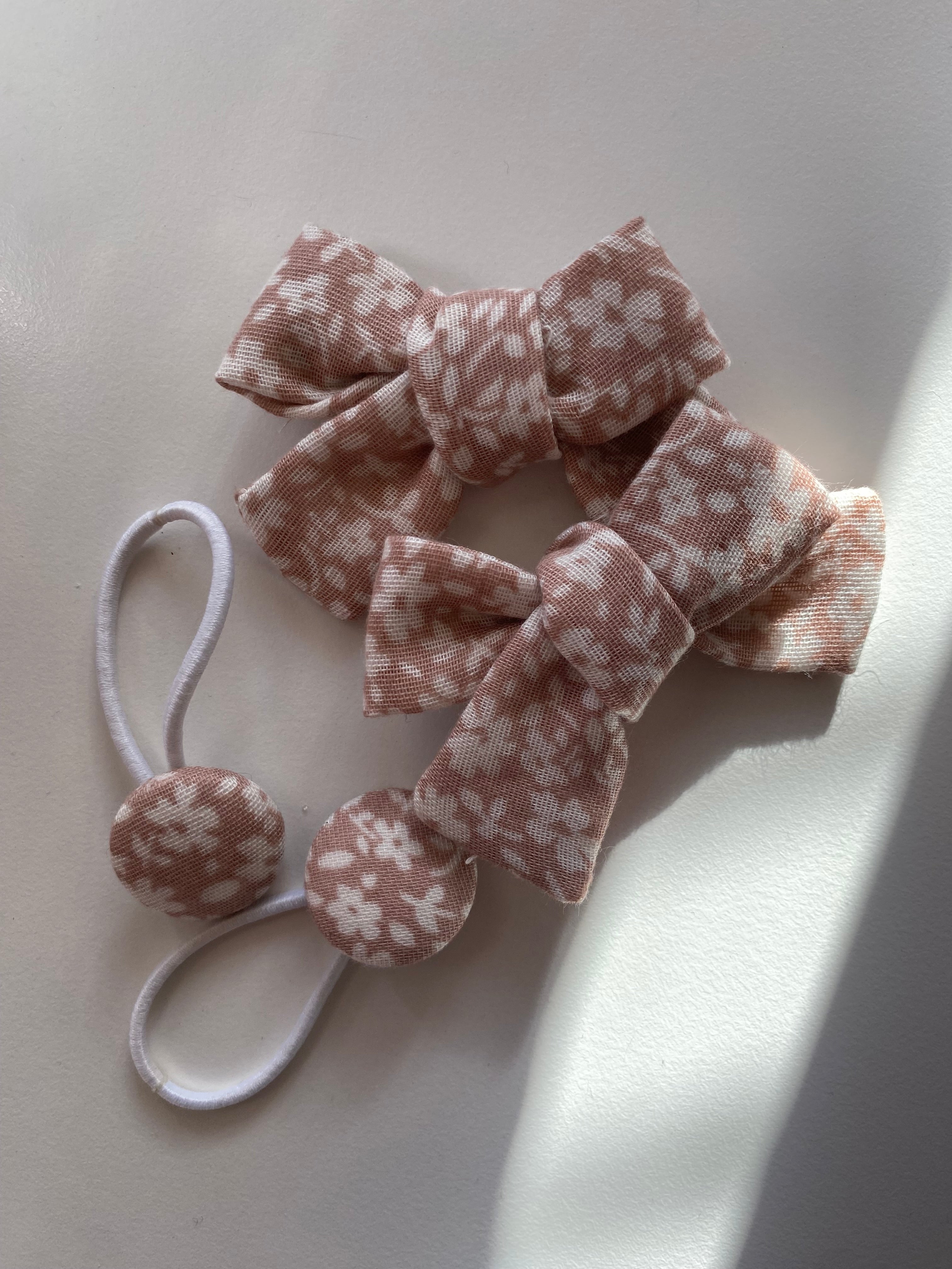 Mini knotted bows - Dusk Floral