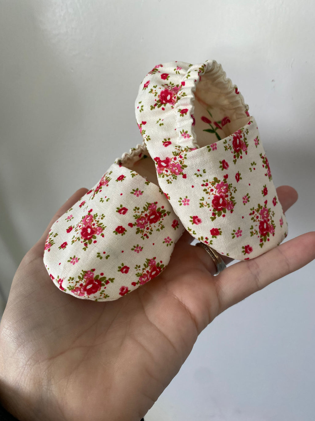 Vintage floral booties