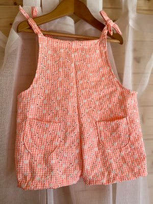 Billie Romper - Embroidered Gingham