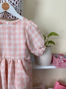 Amarlia Dress - Blush Gingham