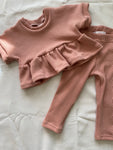 Marley Ribbed Set - Rose