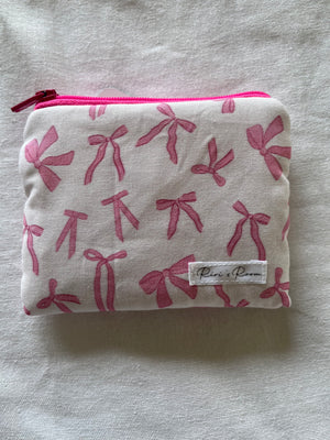 Purple Bows Zipper Pouch