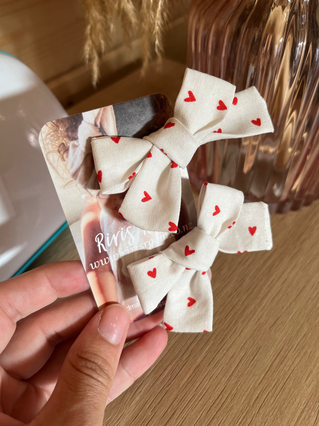 Mini knotted bows - Mini Hearts