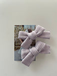 Mini knotted bows - Small Petal Gingham