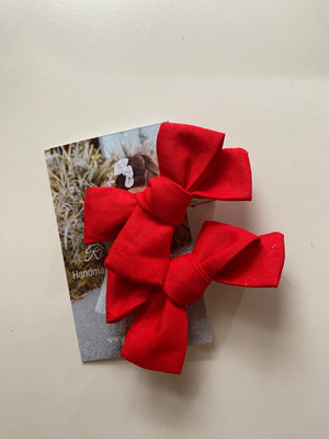 Mini knotted bows - Red