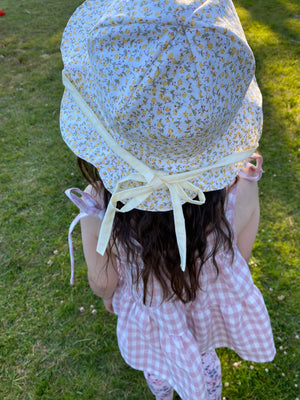 Petal Hat - Yellow Floral